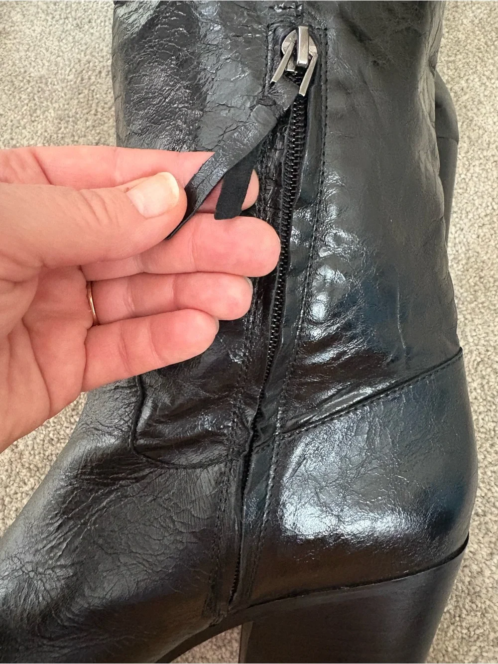 Women's Sam Edelman Britten Western Square Toe Boot SZ 11